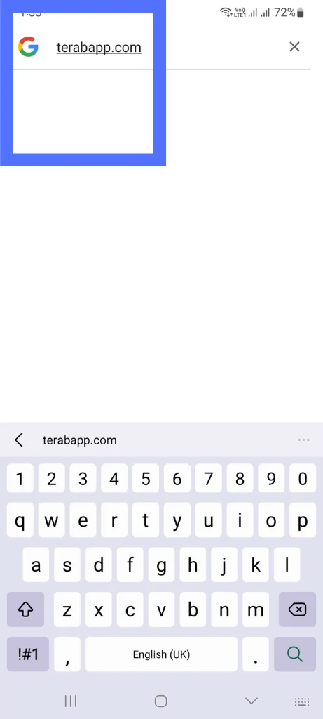 Search website terbapp.com in Google