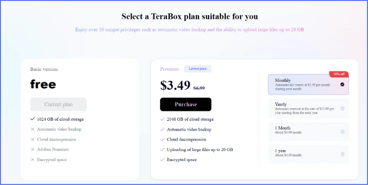 Terabox For Windows Plan