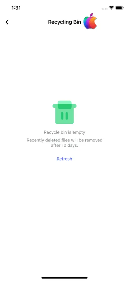 Recycle Bin Feature Of Terabox For IOS