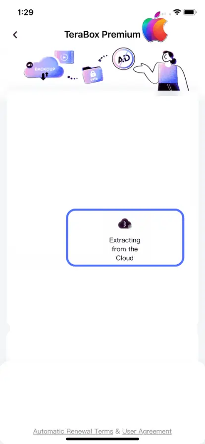 Cloud Extraction Feature Of Terabox For IOS