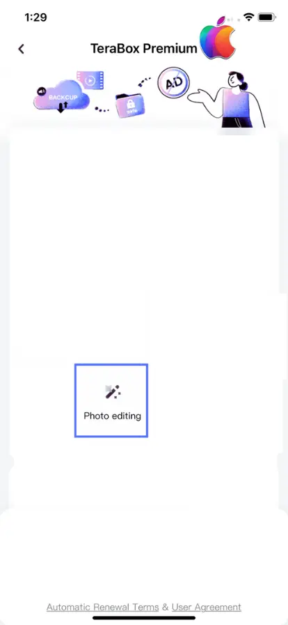 Photo Editor Feature Of Terabox For IOS