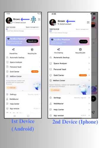 Multiple Devices Feature