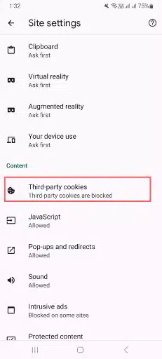 third-party cookies in chrome